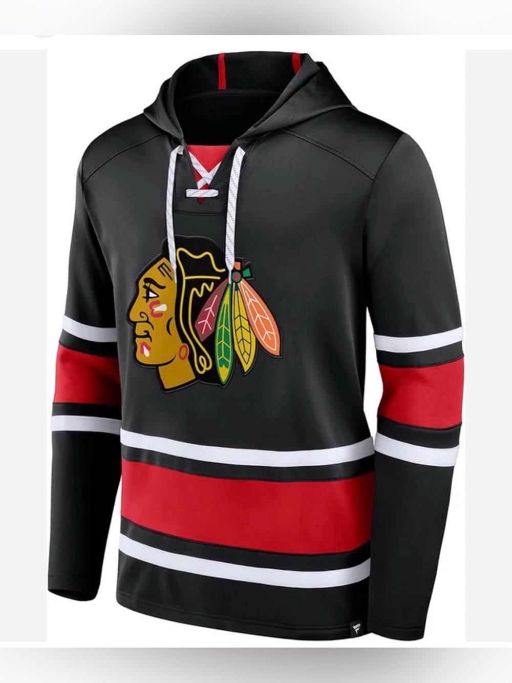 Chicago Blackhawks Hockey Fanatics Men’s Size Medium Lace Up Hoodie